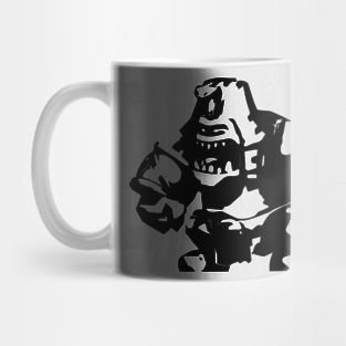 Mummy minimal silhouette white Mug